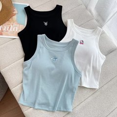 フィッティングルームデイリーホットガールスタイル夏の新しい女性のショートホットガールプラスカップベスト胸パッド付きトレンディ