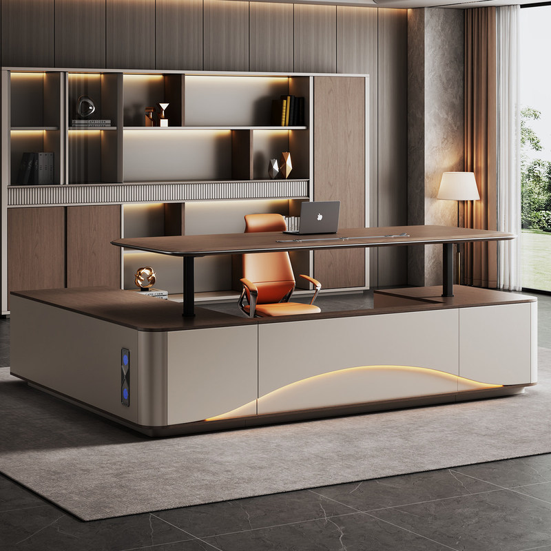 Smart electric height-adjustable office desk, executive desk, high-end CEO desk, chairman's desk, manager's desk, computer desk and chair Smart electric height-adjustable office desk, executive desk, high-end CEO desk, chairman's desk, manager's desk, computer desk and chair