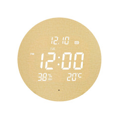 LED壁掛け時計クリエイティブ時計リビングルーム家庭用寝室静音時計北欧スタイルファッション壁時計12インチ時計