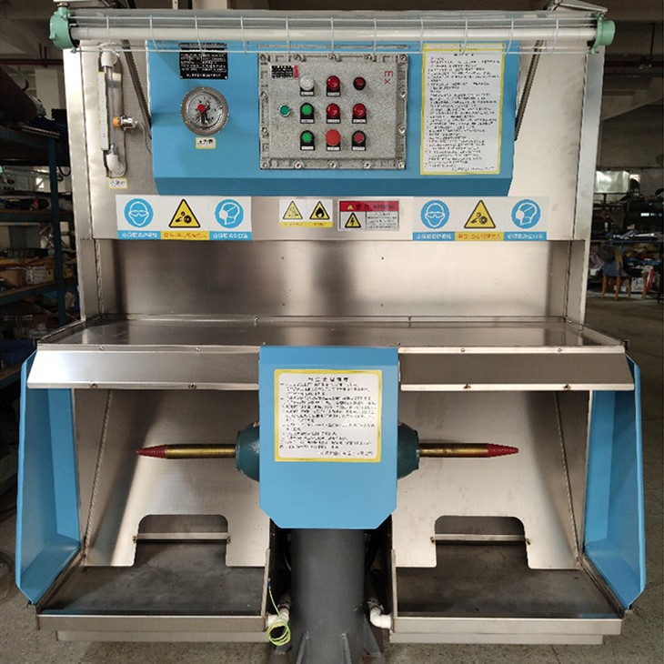 广东厂家五金不锈钢立式双头水帘湿式环保除尘抛光机 抛光一体机