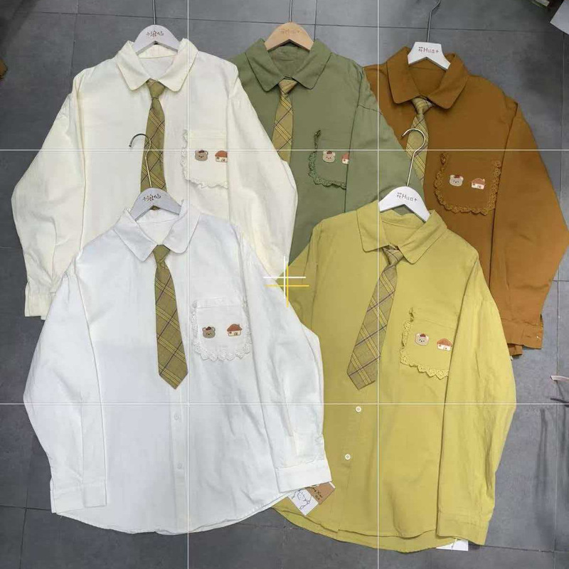 2026 New Solid Color Long Sleeve Shirt Jacket for Women, Spring and Autumn Youthful Casual Autumn Shirt for Women