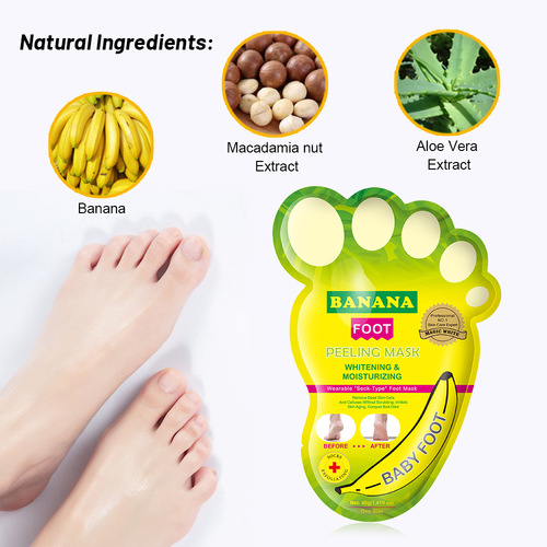 AICHUN Cross-border Banana Peeling Foot Mask Hydrating Brightening Exfoliating Foot Care Wholesale Foot Patch
