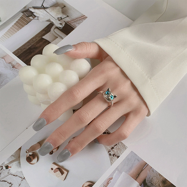 retro three dimensional cartoon cute ring
