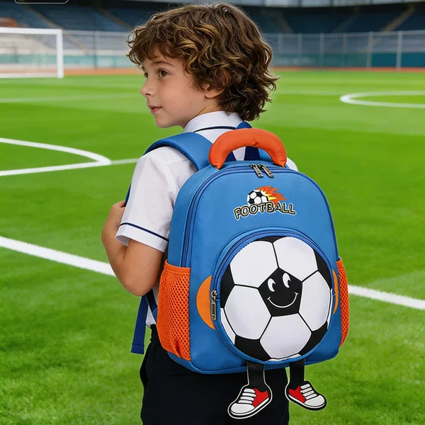 New Fashionable Football Children's Schoolbag for Boys Aged 3-6, Cute Kindergarten Backpack, Baby Kindergarten Backpack