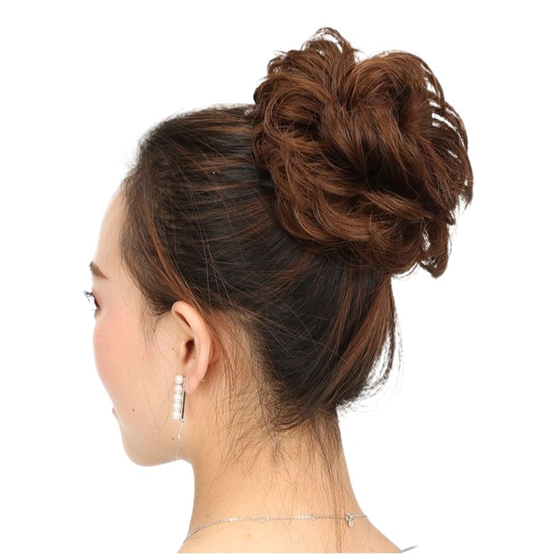 Peluca banda de pelo tocado accesorios de flores updo flor corsé accesorios para el cabello bolsa de pelo simulación banda de goma cuerda de pelo tocado flor Pelo Rizado anillo de pelo grande