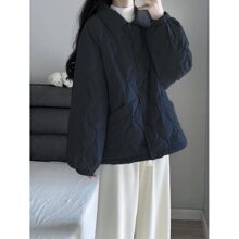 年春夏新款轻薄棉服女面包服宽松翻领韩版短款棉衣外套潮