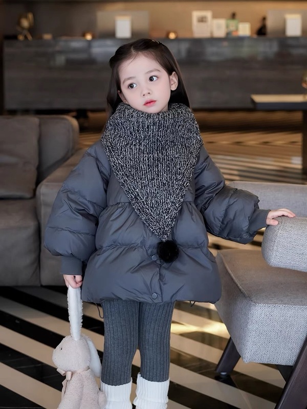 女童羽绒服外套新款儿童白鸭绒冬装中长款加厚保暖童装宝宝衣服|undefined
