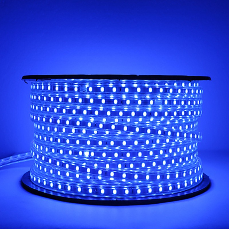 5050 triple núcleo 220V brillante flexible 110V ambiente interior y exterior decoración impermeable LED de alto voltaje tira de lámpara