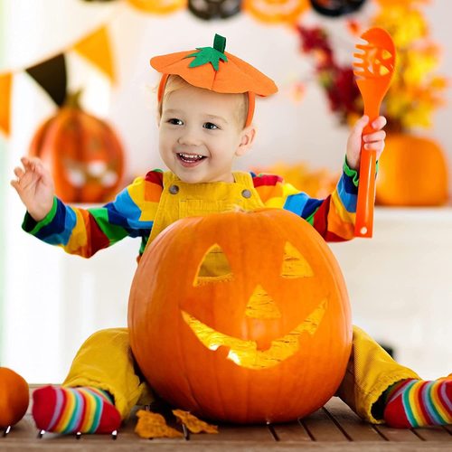 Cross-border Halloween Pumpkin Headbands Children's Props Headbands Adult Party Performance Decorations Makeup Costumes Hair Accessories