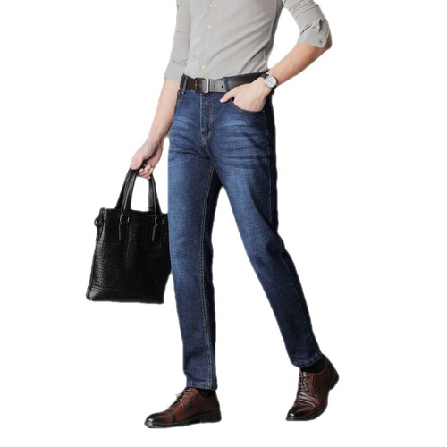  Fashion Sport Jeans for Autumn/Winter Thick Men's Business Loose Classic Jeans