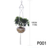 Cross -border flower pot net pocket gardening green plants creative cotton rope flower pot hanging basket hand -made cotton rope hanging flower pot net pocket