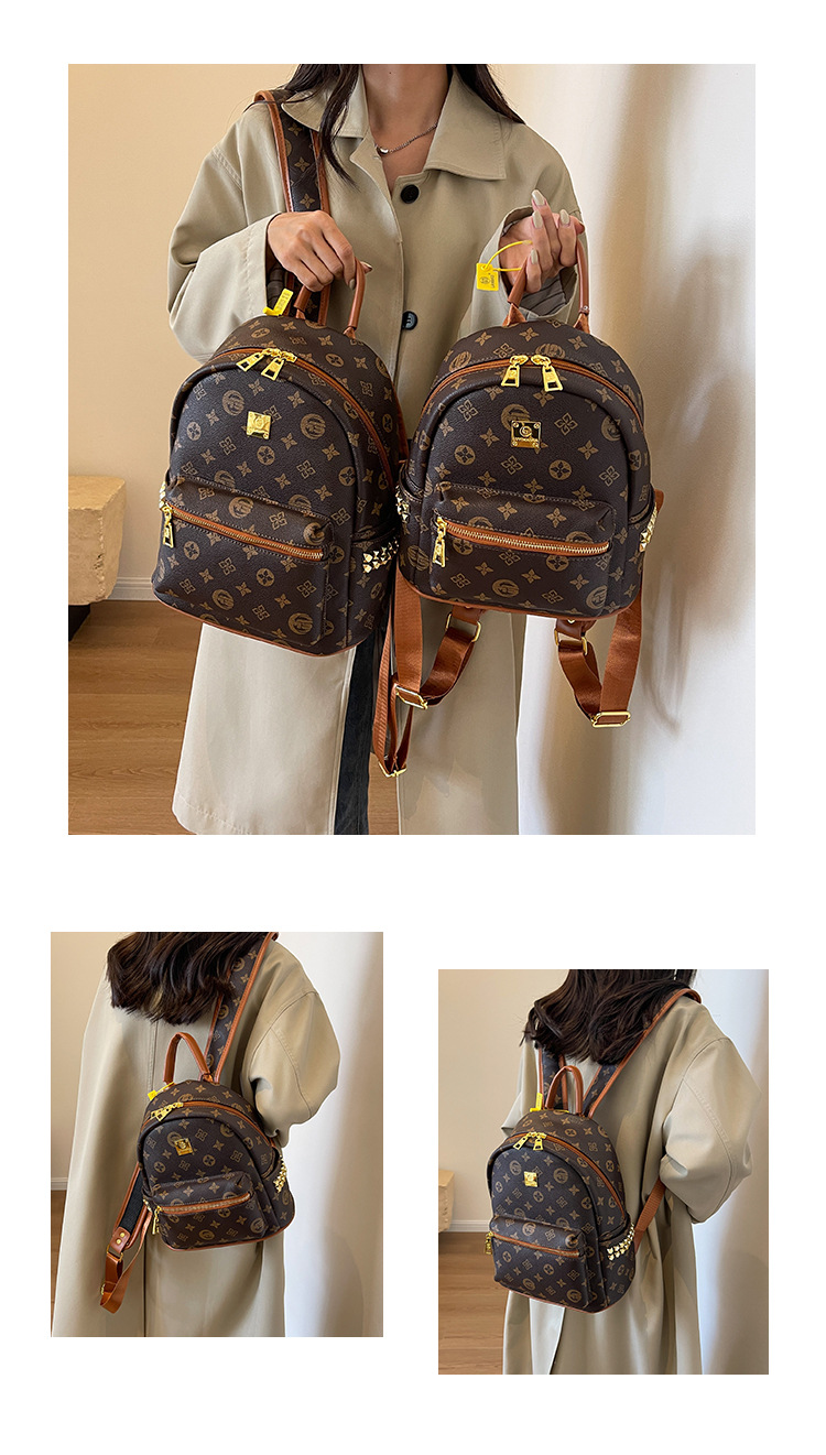 Zaino donna stile urbano minimalista zainetto casual jacquard_voghion.com