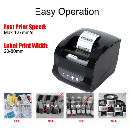 Xprinter 365 USB Bluetooth Port 80mm Thermal Barcode Printer