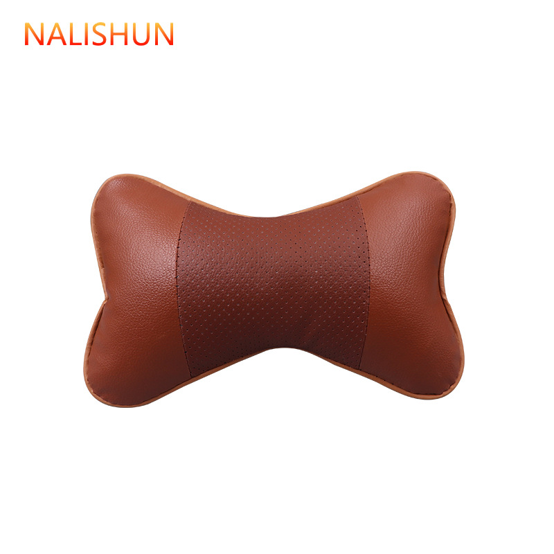 Almohada para el cuello del coche 4 piezas de cuatro piezas Almohada para la cintura del coche Accesorios interiores de cuero de cuatro estaciones