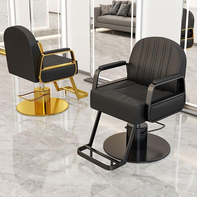Silla de peluquería silla de salón de peluquería silla de corte de pelo silla de elevación rotativa de acero inoxidable silla de barbero image 3