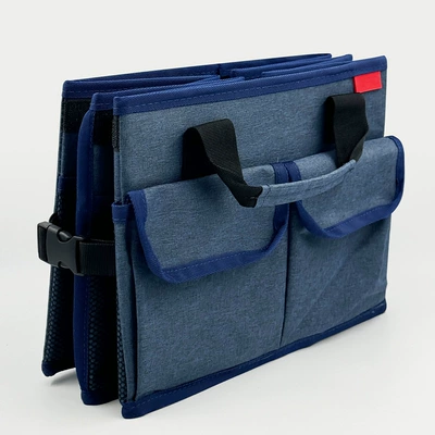 Box Customization, Car storage bag/box - blue-blue-hemming-32w-x-24h-x-60cm