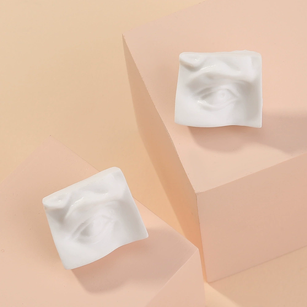 Trend white accessory, creative earrings, European style, simple and elegant design