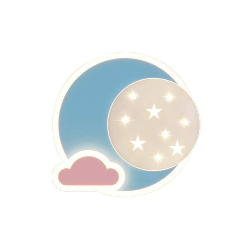 Niños creativos dormitorio noche lámpara de pared acrílico niños y niñas dormitorio decorativo lámpara de pared de dibujos animados lámpara de pared decorativa