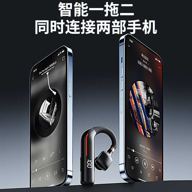新しいハイエンドワイヤレス Bluetooth ヘッドセット耳掛け AI 音声制御レポート名非インイヤーチャンネルドロップシッピング|undefined