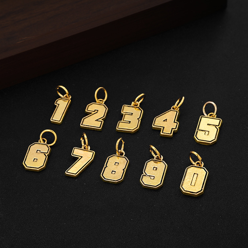 2025 New Digital Number 0-9 Keychain Brooch Simple Student Niche Bag Accessories Pendant Jewelry