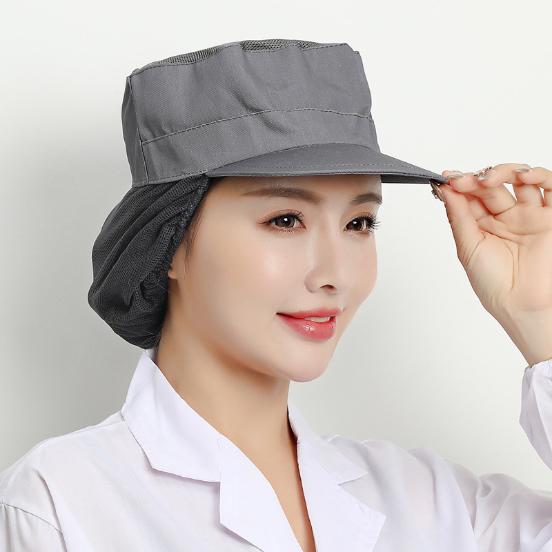 Sombrero de taller de fábrica, sombrero de red a prueba de polvo, sombrero de trabajo especial para fábricas de alimentos, sombrero respirado para hombres y mujeres, sombrero de cabello anti-caída para comidas