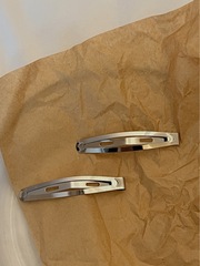 韓版簡約金屬銀色豌豆夾 烤漆無痕環保基礎百搭時尚髮飾