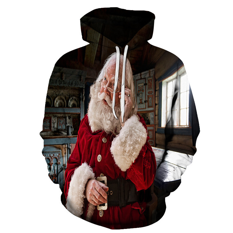 

Santa Claus Hoodie Fashion Hoodie Casual Couple Sweater