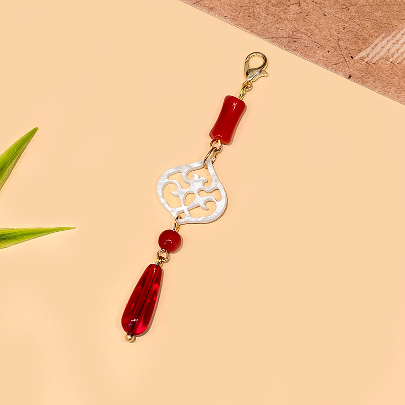 国民スタイル合金竹フレッシュピンクフラワーペンダント中国ベルペンダント古代スタイルチャイナ韓服衣類アクセサリー