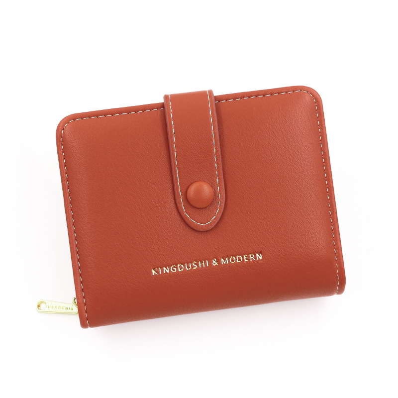 Corea moda hebilla señoras billetera corta de gran capacidad Multi-Tarjeta cero cartera tarjeta fabricantes al por mayor