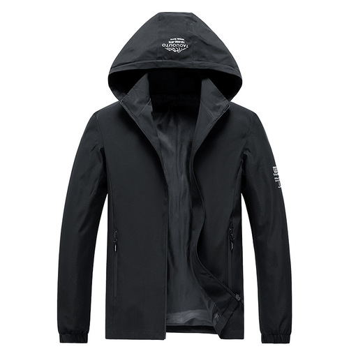 Men's Cross-border New Jacket Spring and Autumn Season Thin Casual Outerwear with Hooded Detachable Sport Top Fashion