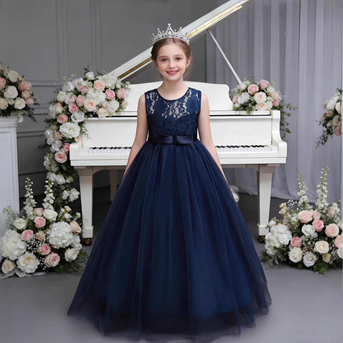 Длинный наряд маленькой принцессы, юбка, платье, детская одежда, подходит для подростков, xэллоуин