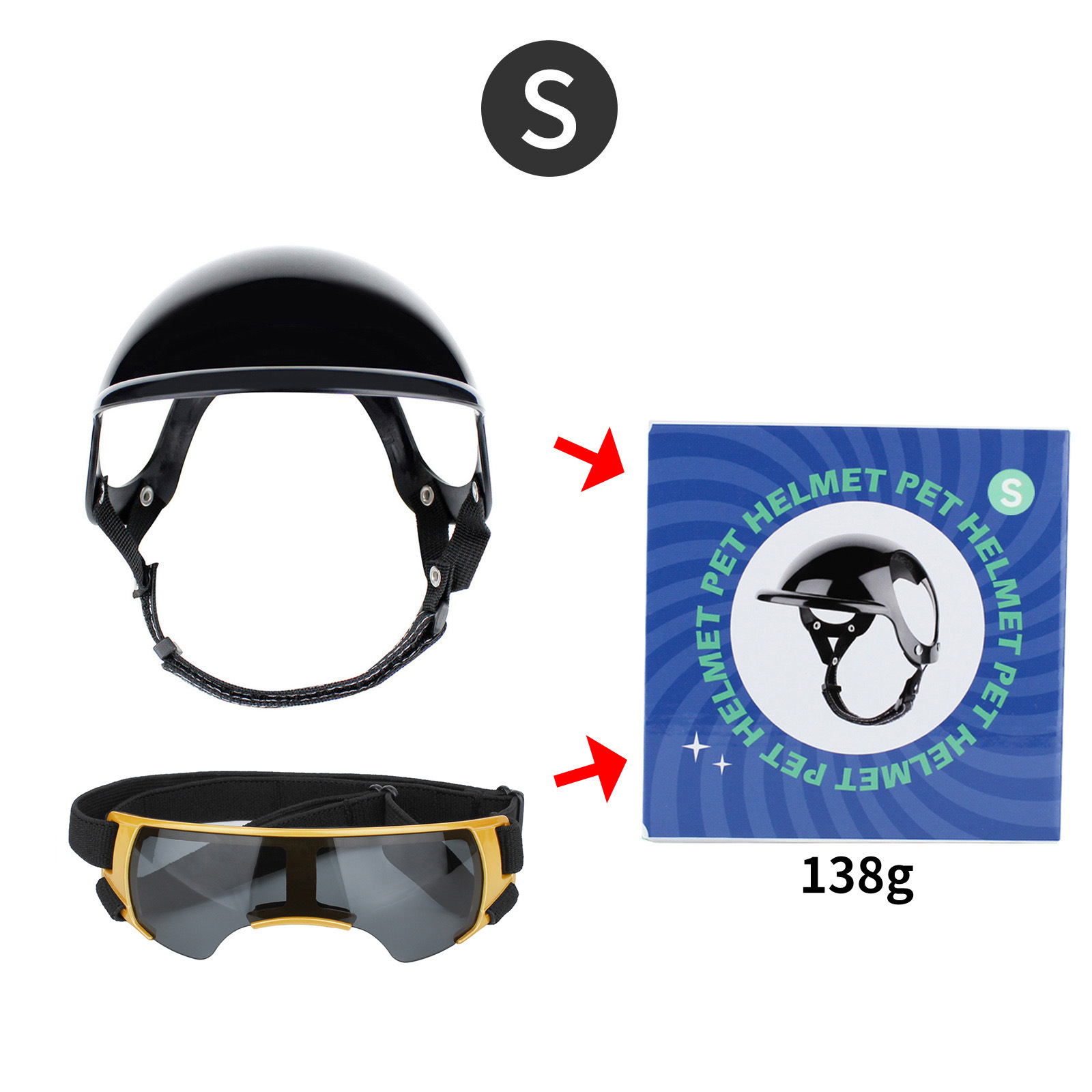 PET casco mascotas gafas a juego sombrero perro gato motocicleta casco de seguridad sombrero Accesorios Sombrero tocado