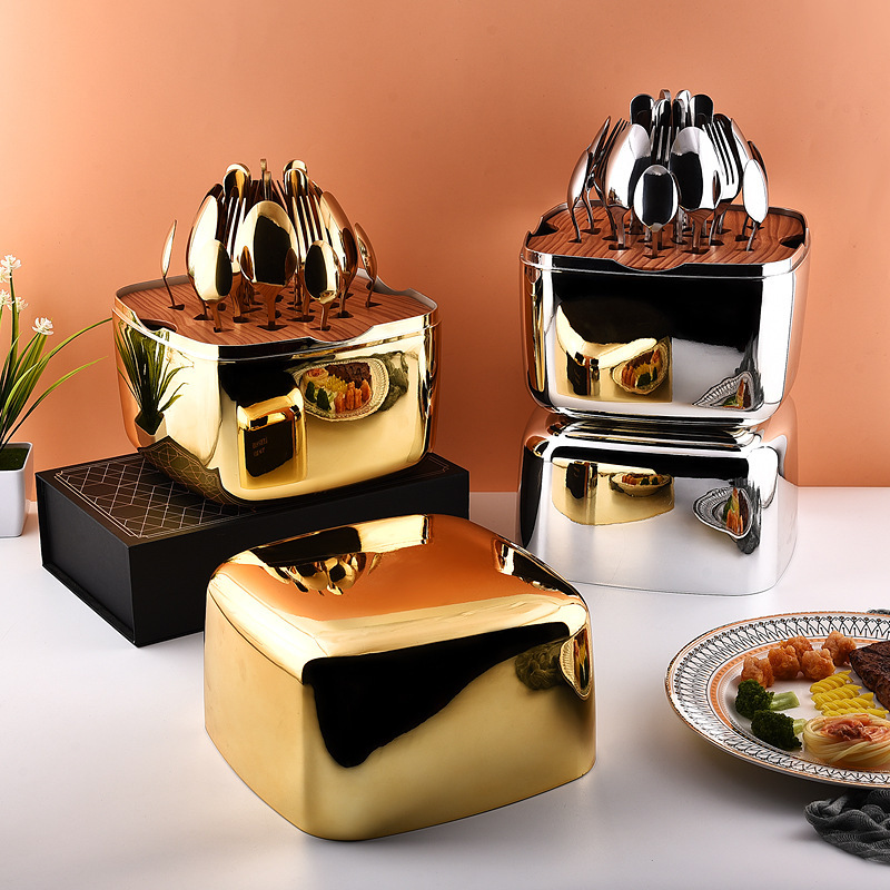 Creative Lucky Box tableware suit hot sale heart mirror egg storage suit stainless steel knife, fork and spoon 24-Piece Gift Set Creative Lucky Box tableware suit hot sale heart mirror egg storage suit stainless steel knife, fork and spoon 24-Piece Gift Set