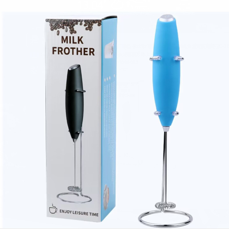Batidor de leche eléctrica frother mini hogar dispensador leche Leche licuadora con soporte