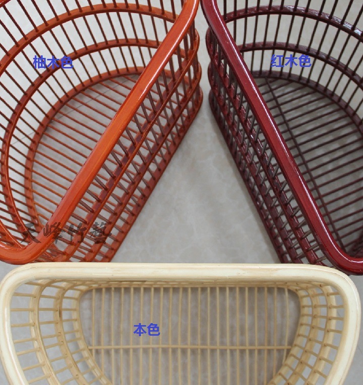 WI25 semicircular bamboo towel basket hotel dirty clothes basket hotel linen frame craft storage basket linen basket storage basket
