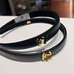 CC Leather Headband – Luxe Chic Style for Princess Bangs, Outings & Parties, Elegant & Affordable Elegance