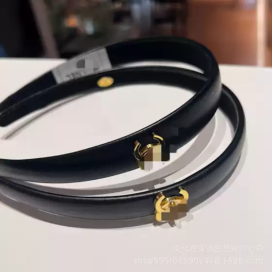 CC Leather Headband – Luxe Chic Style for Princess Bangs, Outings & Parties, Elegant & Affordable Elegance