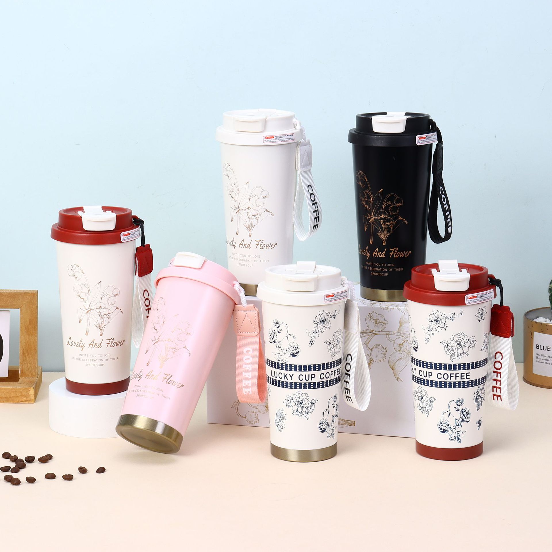 Edelstahl Thermobecher Maiglöckchen Design Für Damen_voghion.com