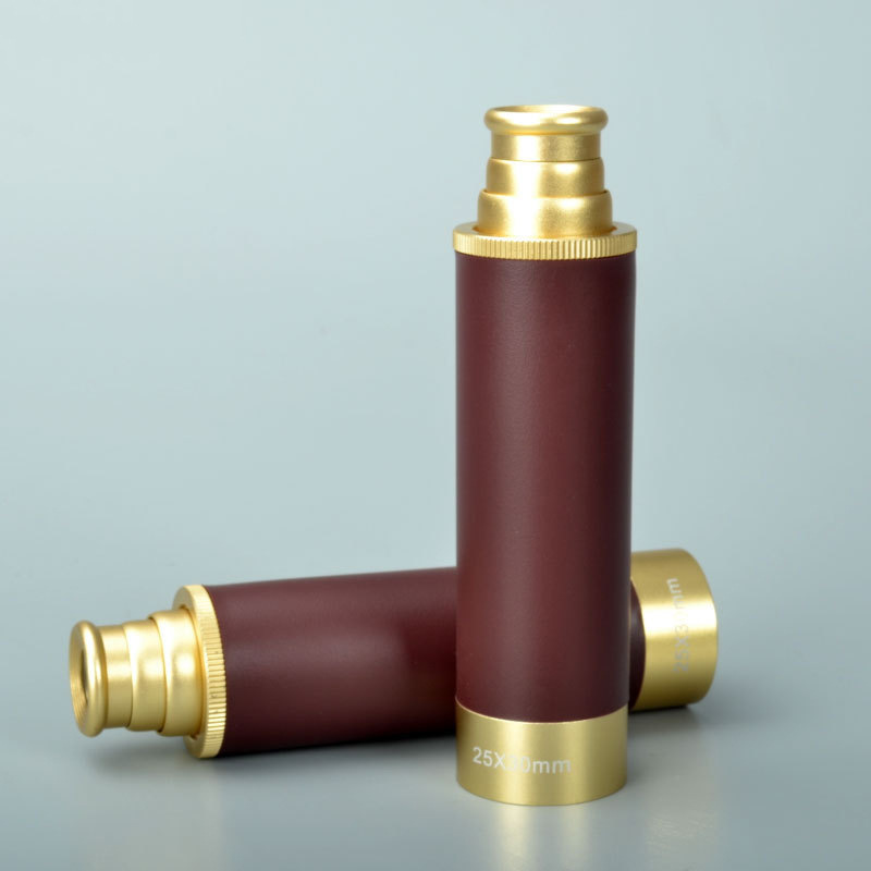 高倍高清25X30迷你户外便携单筒复古伸缩海盗望远镜