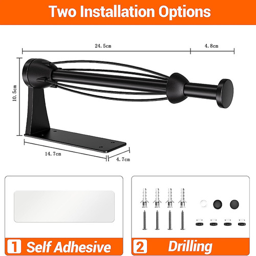 Cross-border creative cabinet tissue holder, kitchen hole-free with damping freshness film roll paper holder, bathroom toilet paper holder