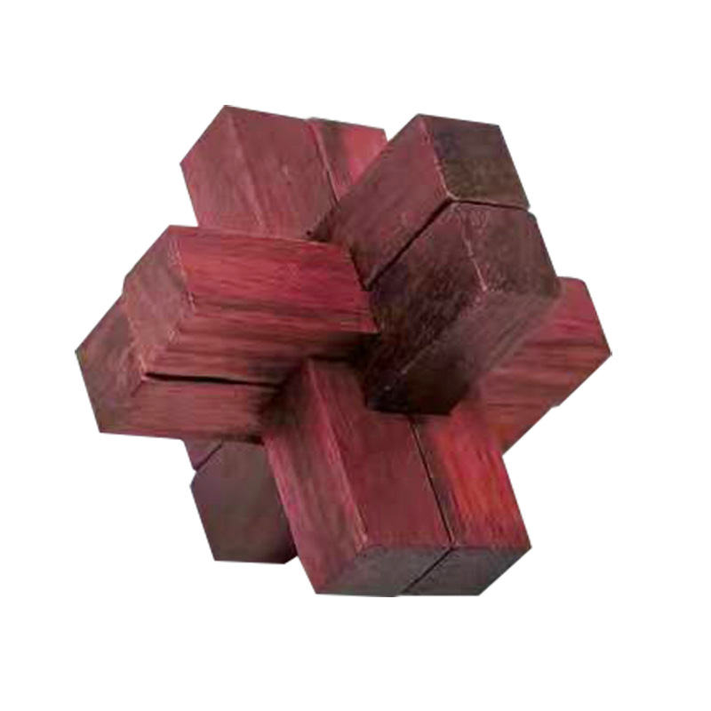 Nuevo desbloqueo de juguetes educativos Redwood Nuevo juego Kongming Lock Luban Lock Clásica Espiga Desmontaje al por mayor Creatividad