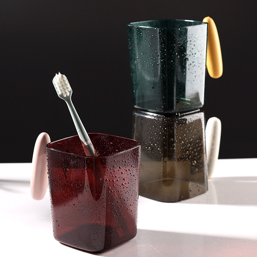 Simple Couple's Toothbrush Cup Set, Dormitory Oral Hygiene Cup, Toothbrush Holder, Home Use Toothbrush Cup, Toothbrush and Toothpaste Organizer