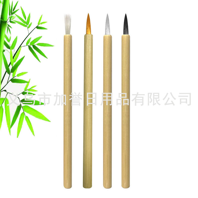一次性使用环保竹杆柄唇刷散毛或磨尖毛画唇线刷口红唇膏