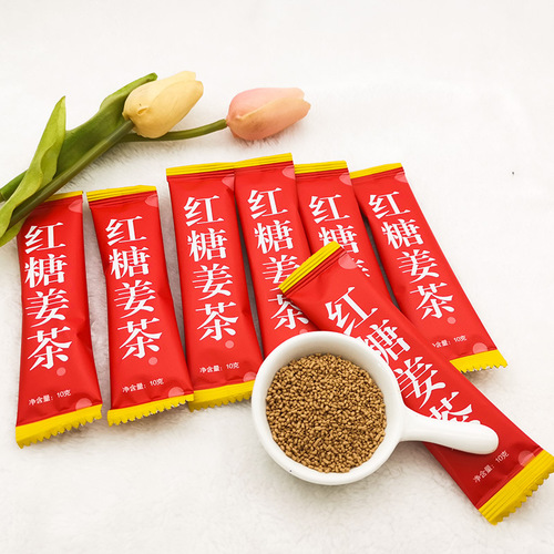 Rongtang Tang Red Sugar Ginger Tea Boxed 150g Community Group Buying Live Streaming Distribution Red Sugar Ginger Tea Wholesale Solid Beverage