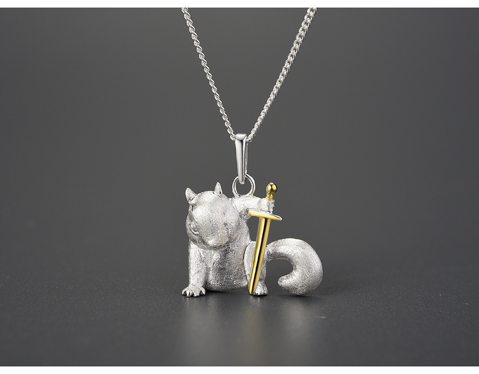 1 Piece Quantity Wholesale Basic Classic Style Squirrel Sterling Silver Plating Pendants