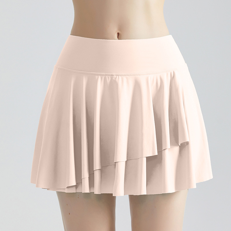 Wiman nuevo yoga falda corta bolsillo delgado transpirable correr fitness falda de tenis anti-luz falda deportiva corta mujer