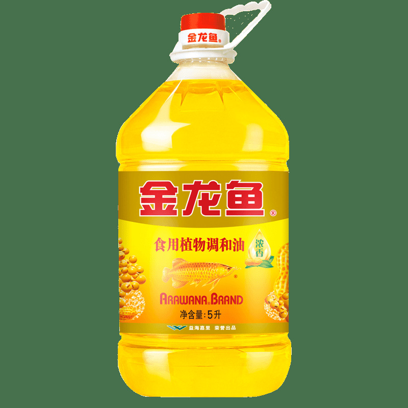 金龙鱼浓香花生植物调和油4升5升家用食用油正品大桶