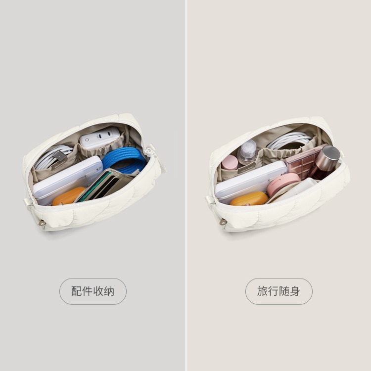 25新款充棉收纳包地球肌理灵便数据线配件收纳包旅行大容量收纳包|undefined
