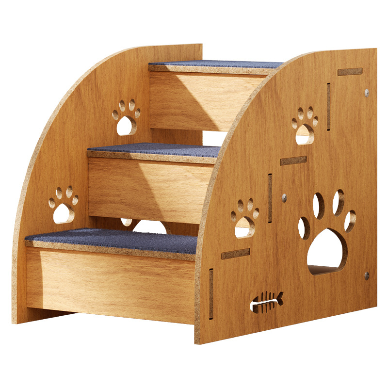 Escaleras para mascotas Escaleras para perros Subir y bajar Escaleras para perros Gato Sofá para perros pequeños Escaleras de madera maciza Escaleras antideslizantes