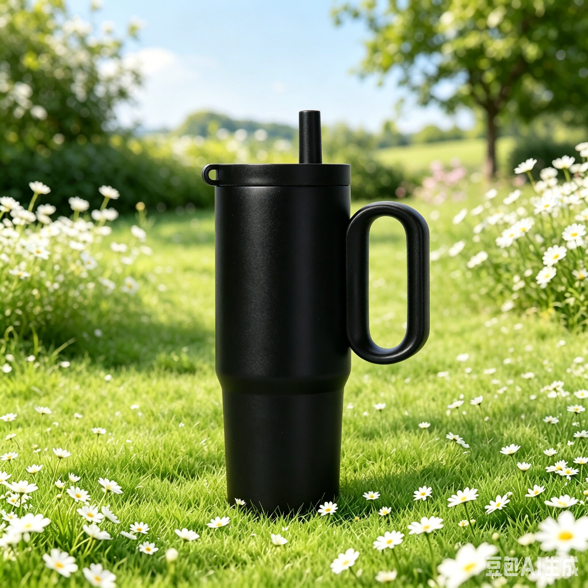 Nueva taza de acero inoxidable de alto valor nominal de 750ml con mango de hielo 304
